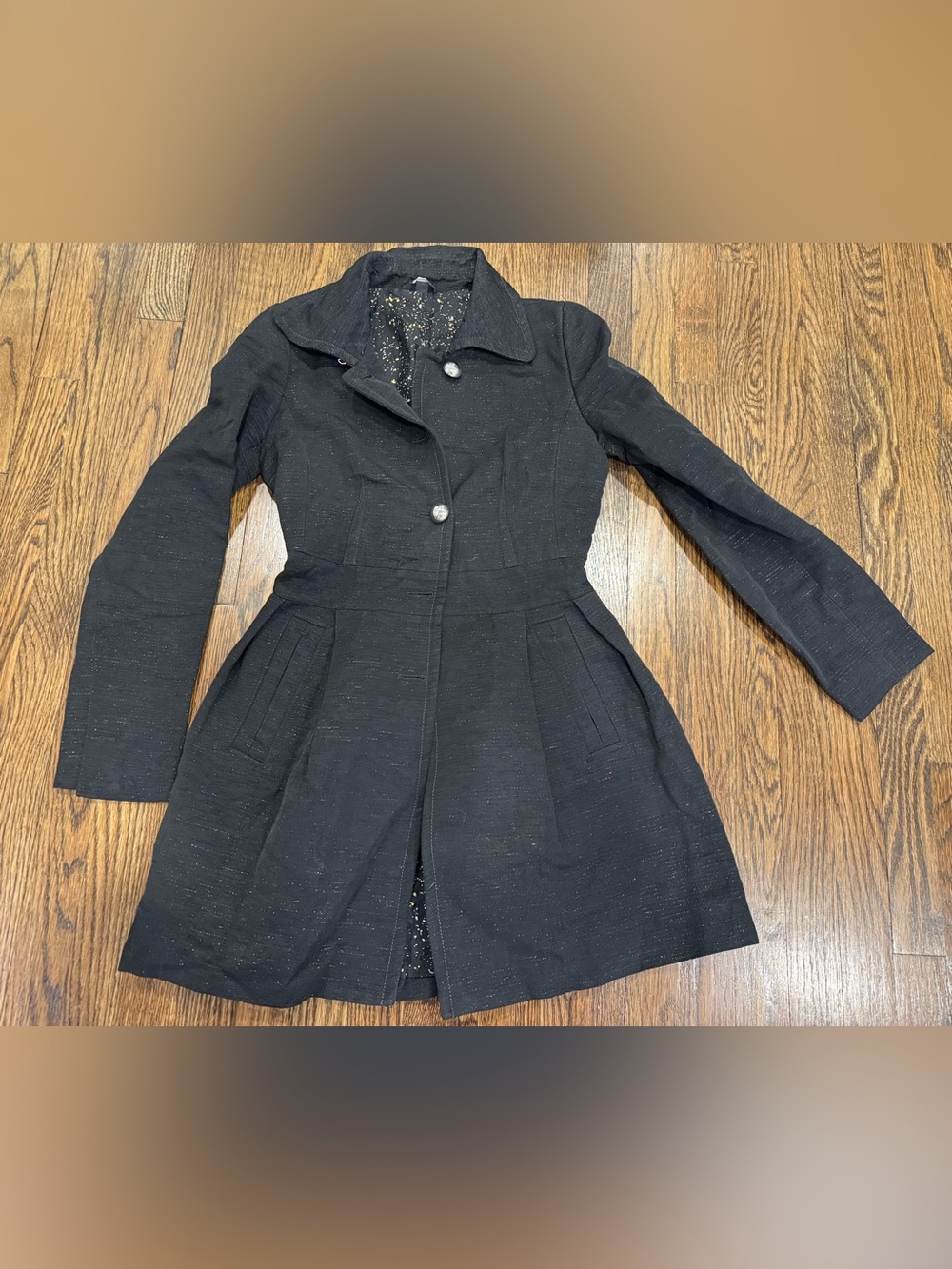 Vintage Dolce & Gabbana 90s Black Logo Cotton Trench Coat No Size Flaws Read